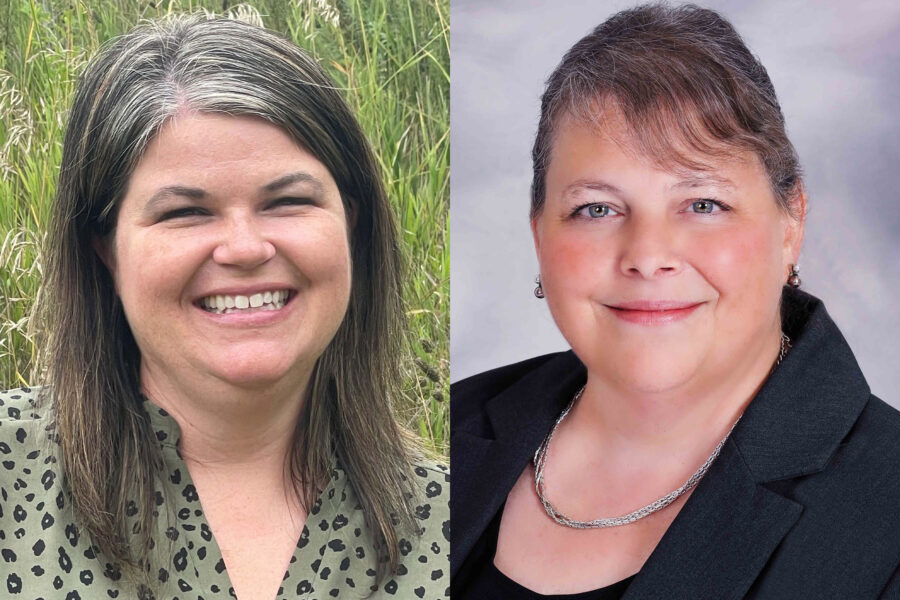 Krista Roeber, left, and Lora Heithold, right